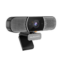 Picture of Ausdom AW616 2K PC Web Camera with Built in Speakers - Black