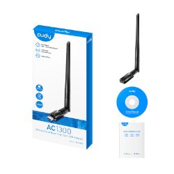 Picture of Cudy 1300Mbps High Gain WiFi USB3.0 Adapter with High Gain Antenna