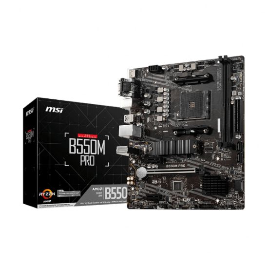 Picture of MSI B550M PRO AMD AM4 MATX Gaming Motherboard