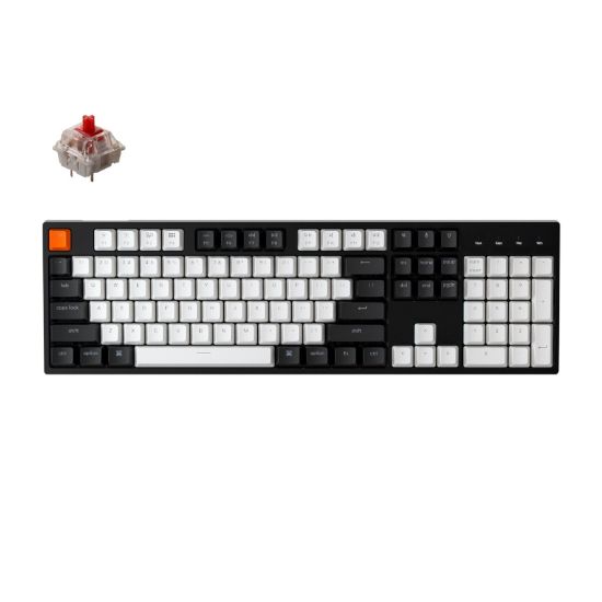 Picture of KeyChron C2 104 Key Gateron Hot-Swappable Mechanical Wired Keyboard RGB Red Switches