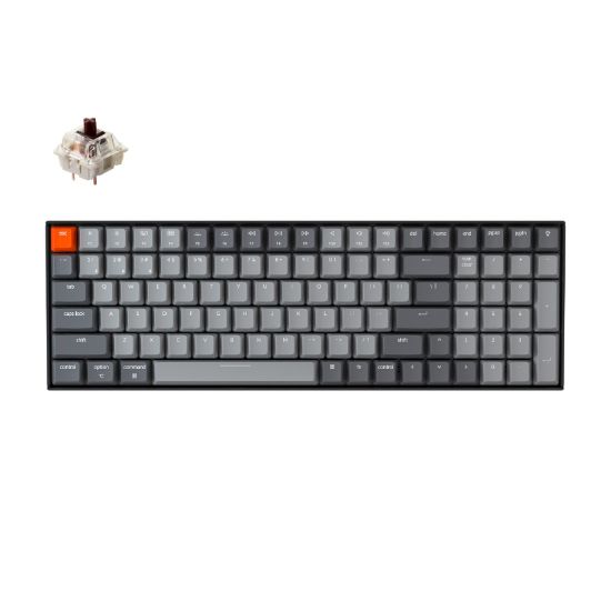 Picture of KeyChron K4 100 Key Gateron Mechanical Keyboard White LED Brown Switches