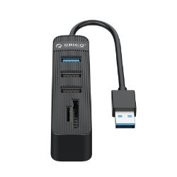 Picture of ORICO USB3.0 to 1x USB 3.0 | 2x USB2.0 + SD|TF HUB BK