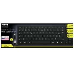 Picture of Port Office Executive Low Profile 105key Wired Keyboard - Black