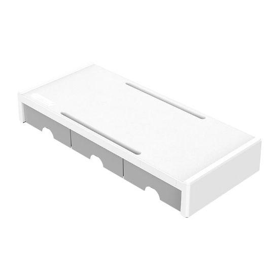 Picture of ORICO 7.4cm Desktop Monitor Stand with Drawers - White