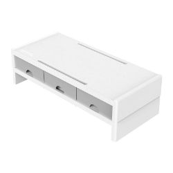 Picture of ORICO 14cm Desktop Monitor Stand with Drawers - White