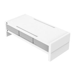 Picture of ORICO 14cm Desktop Monitor Stand with Drawers - White