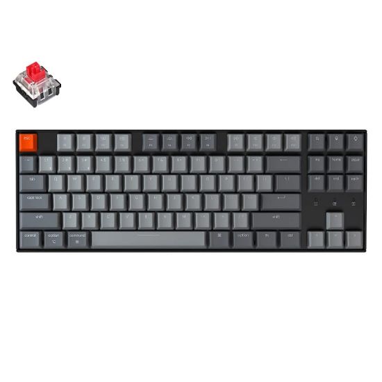 Picture of KeyChron K8 87 Key Aluminium Frame Hot-Swappable
 Optical Mechanical Keyboard RGB Red Switches