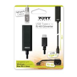 Picture of Port USB Type-C to RJ45 5Gbps 30cm Adapter - Black