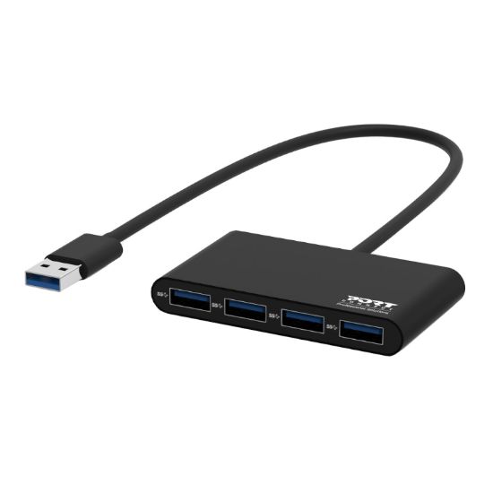 Picture of Port USB3.0 to 4 x USB3.0 5Gbps 4 Port Hub - Black