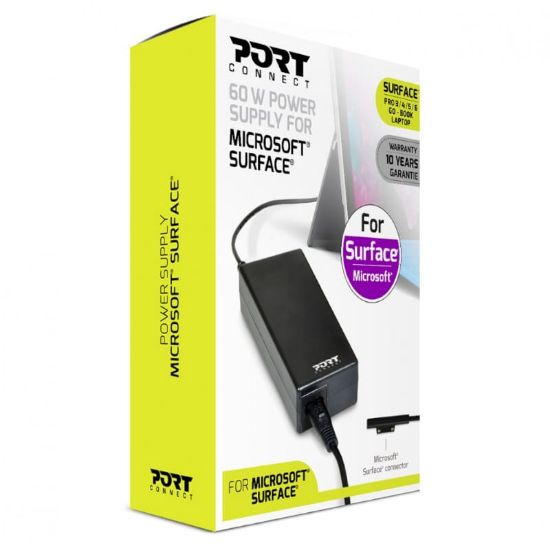 Picture of Port Connect 60W for Microsoft Surface Adapter - Black