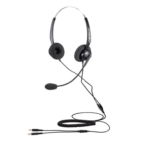 Picture of Calltel T800 Stereo-Ear Headset - Noise-Cancelling Mic - Dual 3.5mm Jacks