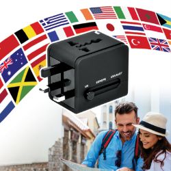 Picture of Port Connect Dual USB Port Universal Travel Adapter