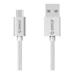 Picture of ORICO Micro USB Braided Charging Data 1m Cable Silver