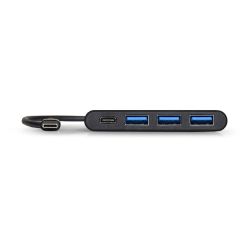 Picture of Port USB Type-C to 3 x USB3.0 and 1 x Type-C PD 30cm 4 Port Hub - Black
