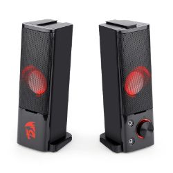 Picture of REDRAGON 2.0 Sound Bar ORPHEUS 2x3W 3.5mm RED LED Gaming Speaker - Black