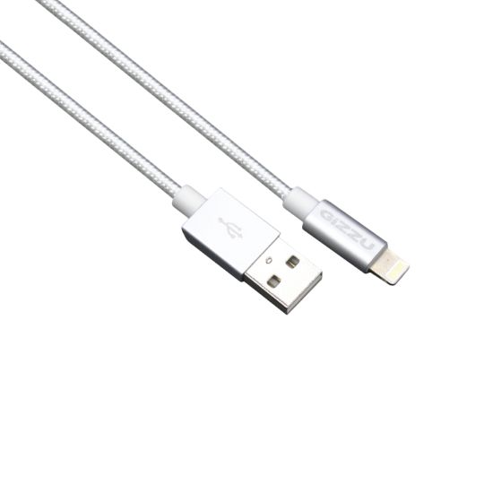 Picture of GIZZU Lightning 1.2m Braided Cable White