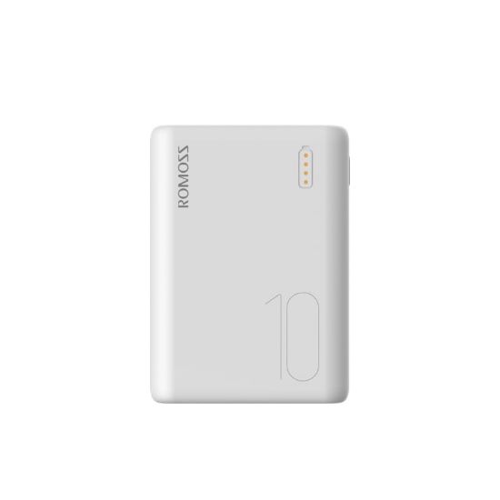 Picture of Romoss Simple 10 10000mAh Input: Type C|Lightning|Micro USB|Output: 2 x USB Power Bank - White