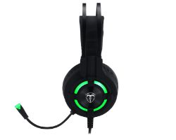 Picture of T-Dagger Andes Green Lighting|210cm Cable|USB|Omni-Directional Luminous Gooseneck Mic|40mm Bass Driver|Stereo Gaming Headset - Black/Green