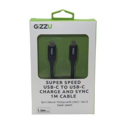 Picture of GIZZU USB3.1 C to USB-C 1m Cable Black